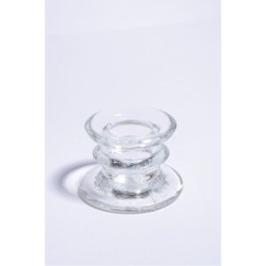 Bougeoir verre transparent 4cm