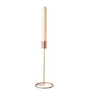 Bougeoir métal rose gold 23cm